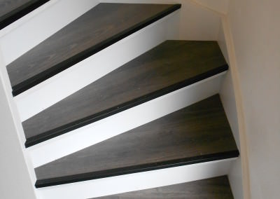 trapbekleding met laminaat en strip